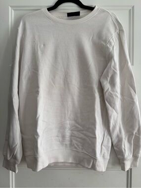 H&M White Crewneck Sweatshirt
